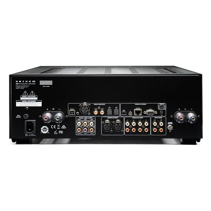 Anthem STR Integrated, panel trasero en negro