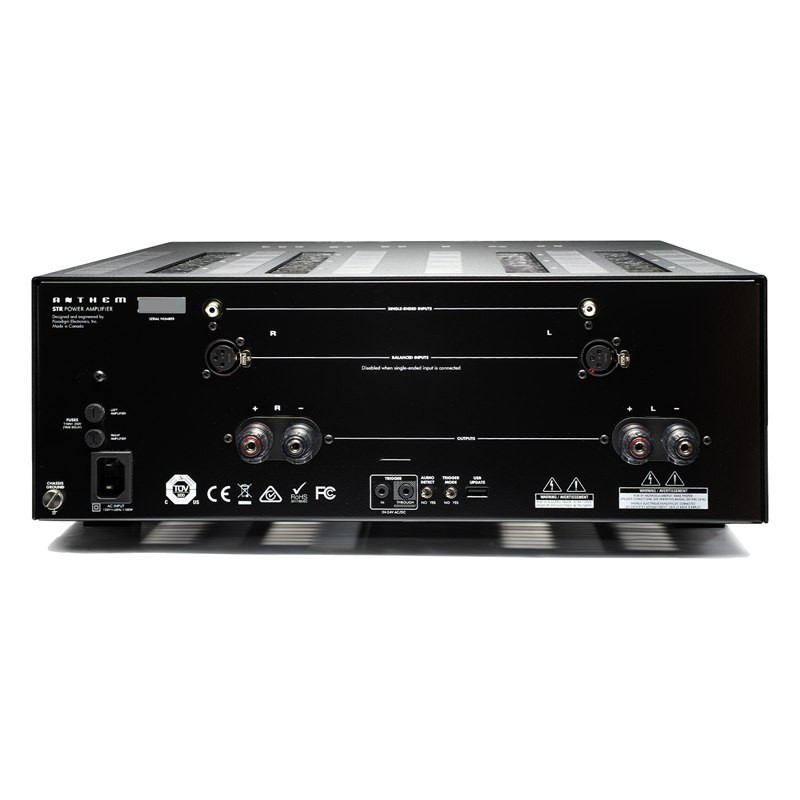 Anthem STR Amplifier, panel trasero en negro