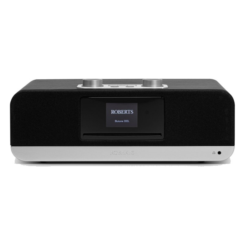 Roberts Blutune 300L, vista frontal, negro
