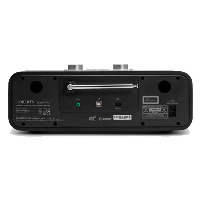 Roberts Blutune 300L, trasera, negro