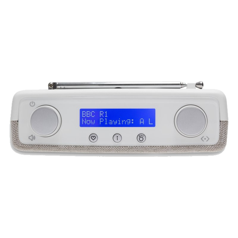 Roberts Play 11, panel superior con la pantalla, blanco