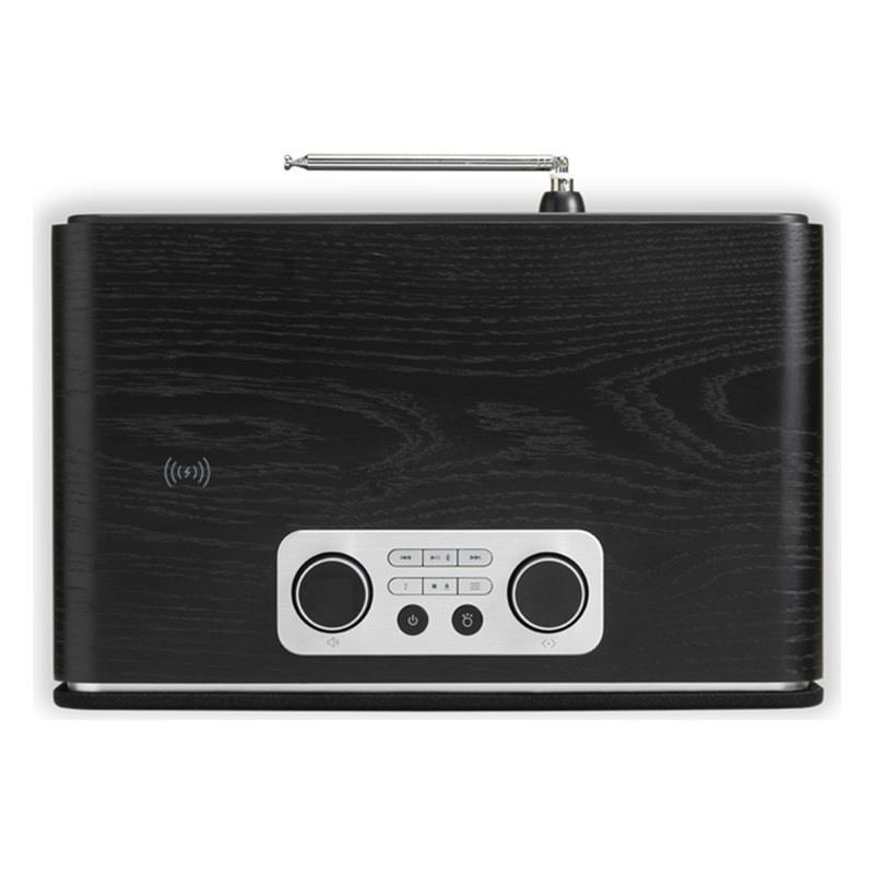 Roberts Blutune 300L, mandos y base de carga inalámbrica en la parte superior, negro
