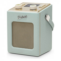 Roberts Revival Mini 2, vista de tres cuartos, azul celeste