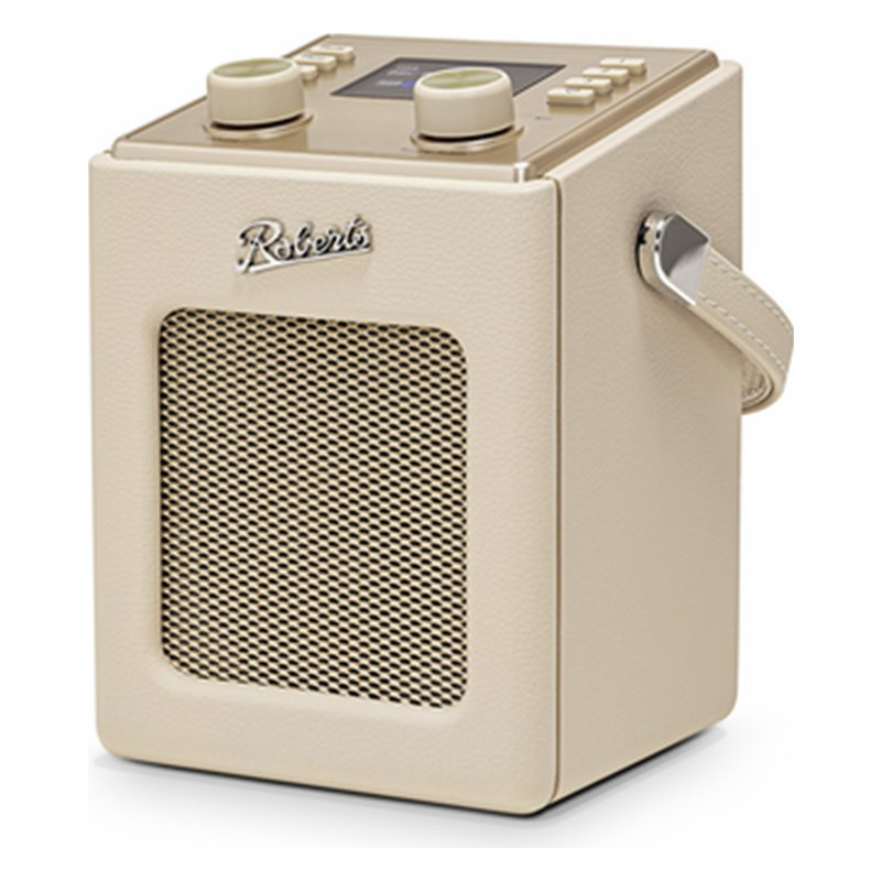 Roberts Revival Mini 2, vista de tres cuartos, crema