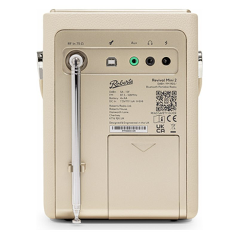 Roberts Revival Mini 2, trasera, crema