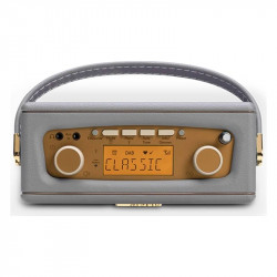Roberts Revival Uno BT, panel superior con la pantalla, gris claro