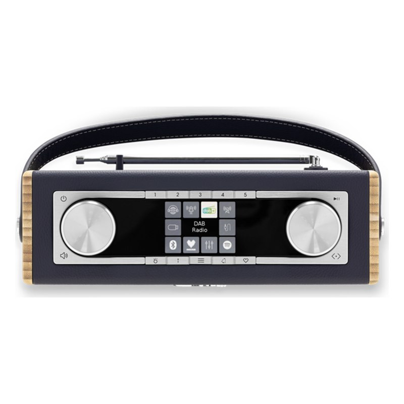 Roberts Rambler Max, panel superior con la pantalla, azul marino