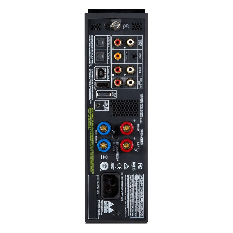 NAD D 3045, panel trasero, colocado de pie