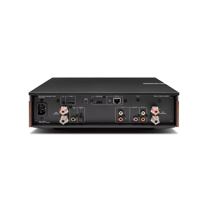 Cambridge Audio EVO 75 — reproductor todo en uno Hi-Fi — vista trasera con conexiones