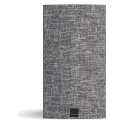 DALI RUBIKORE 2, vista frontal con la rejilla gris claro, blanco brillo