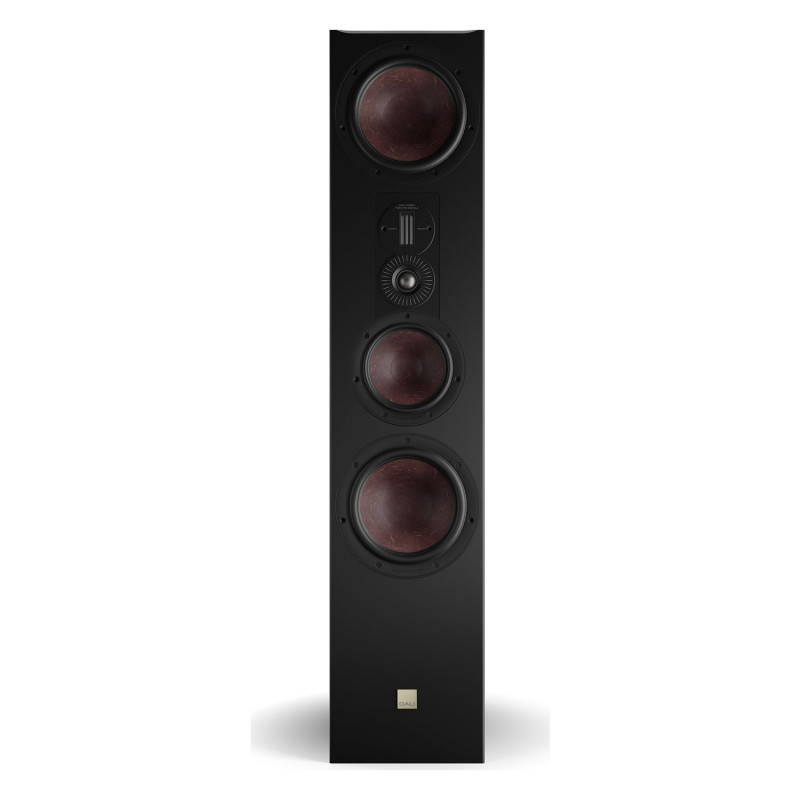 DALI Opticon 8 mk2, vista frontal sin rejilla, negro