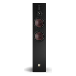 DALI Opticon 6 mk2, vista frontal sin rejilla, negro