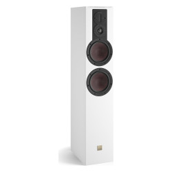 DALI Opticon 6 mk2, vista de tres cuartos sin rejilla, blanco