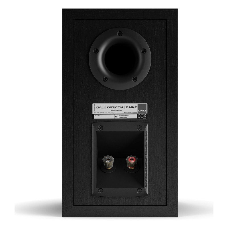DALI Opticon 2 mk2, vista trasera, negro