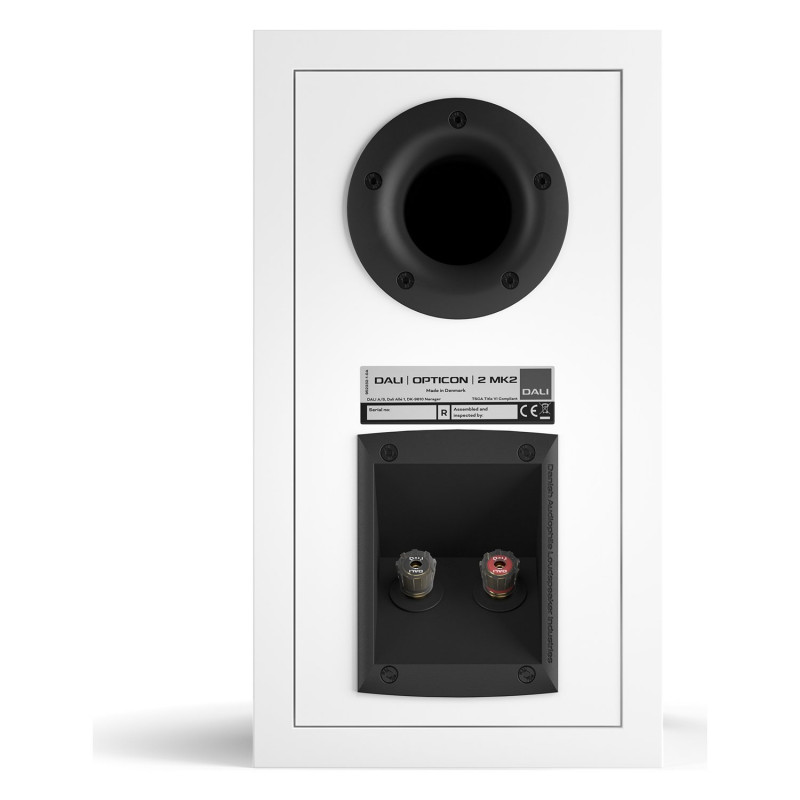 DALI Opticon 2 mk2, vista trasera, blanco