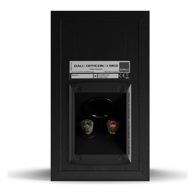 DALI Opticon 1 mk2, vista trasera, negro