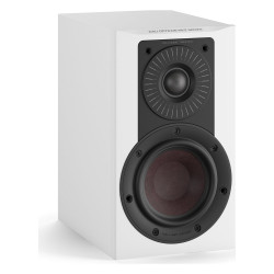 DALI Opticon 1 mk2, vista de tres cuartos sin rejilla, blanco