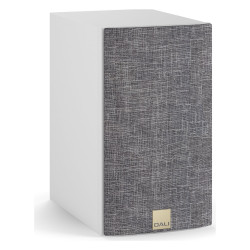 DALI Opticon 1 mk2, vista de tres cuartos con la rejilla gris claro, blanco