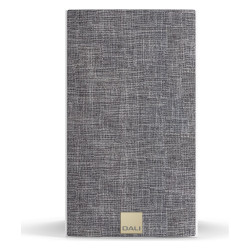 DALI Opticon 1 mk2, vista frontal con la rejilla gris claro, blanco