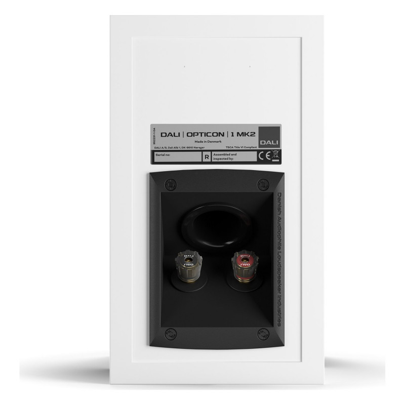 DALI Opticon 1 mk2, vista trasera, blanco