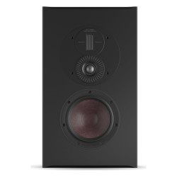 DALI Opticon LCR mk2, vista frontal sin rejilla, roble tabaco