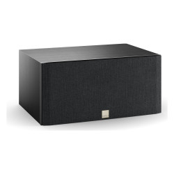 DALI Opticon VOKAL mk2, vista de tres cuartos con rejilla, negro