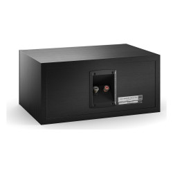 DALI Opticon VOKAL mk2, vista trasera de tres cuartos con los bornes, negro