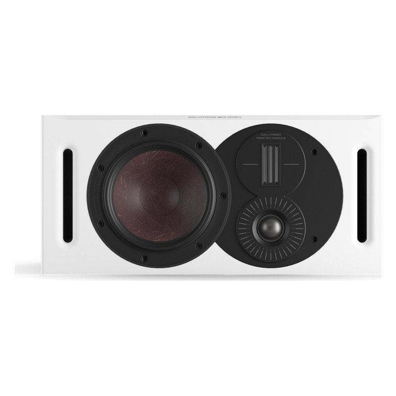 DALI Opticon VOKAL mk2, vista frontal sin rejilla, blanco