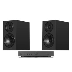 Pack Rotel A8 negro con altavoces Wharfedale Diamond 12.1i negros