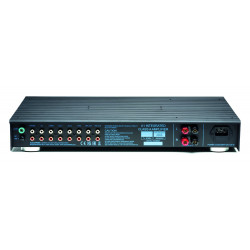 Musical Fidelity A1, panel trasero con cinco entradas RCA y phono