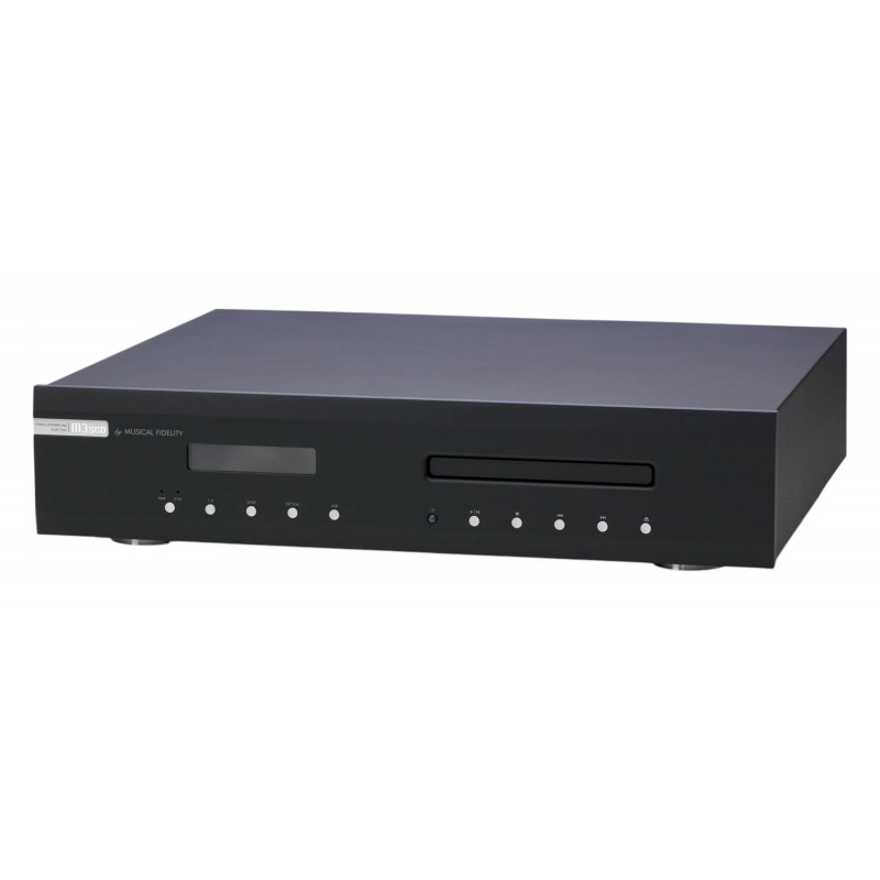Musical Fidelity M3S cd, vista en ángulo en negro