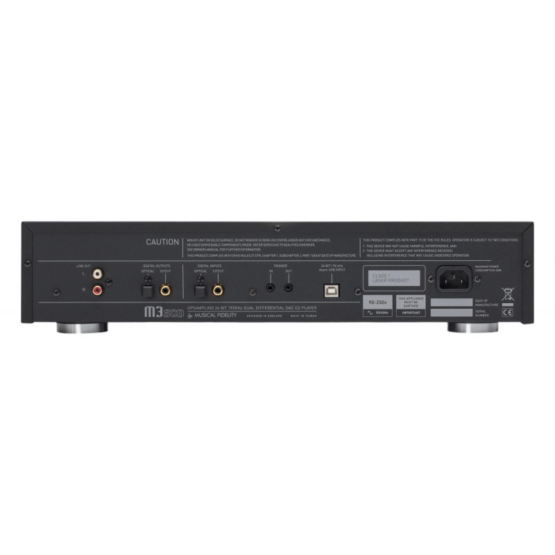 Musical Fidelity M3S cd, panel trasero con entradas y salidas digitales