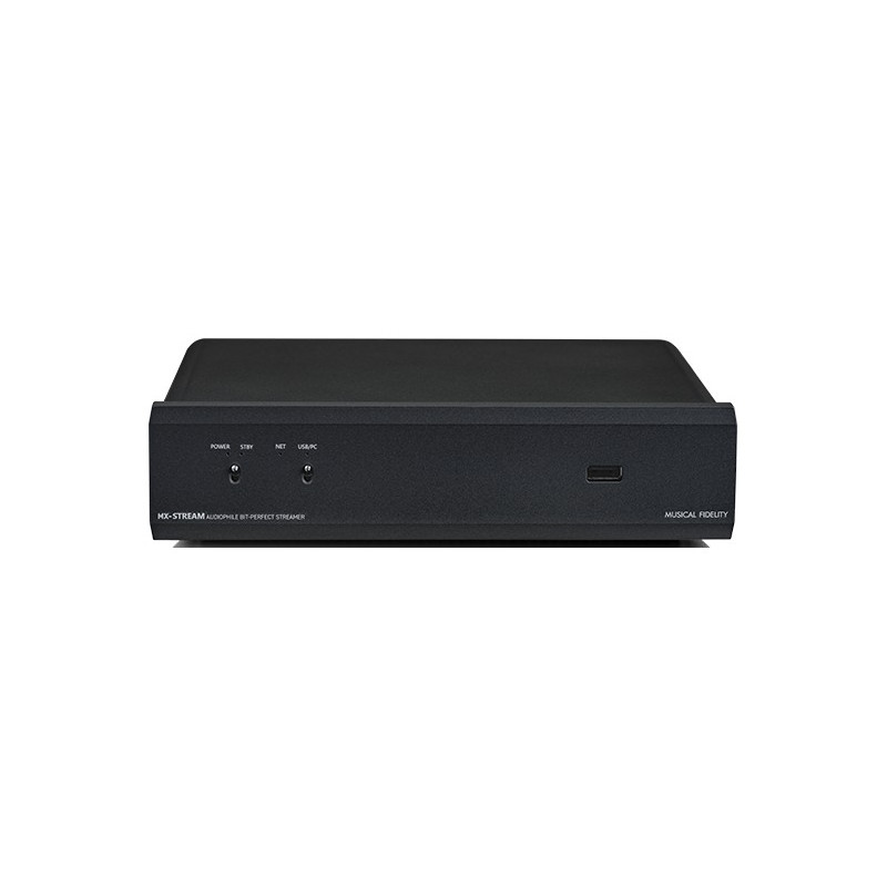 Musical Fidelity MX Stream, vista frontal en negro