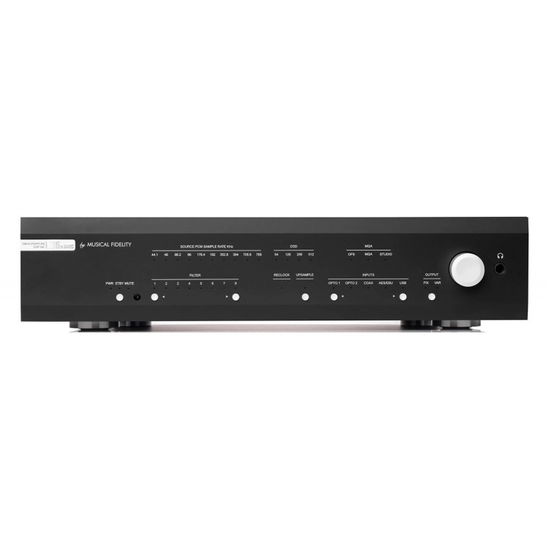 Musical Fidelity M6X DAC, vista frontal en negro