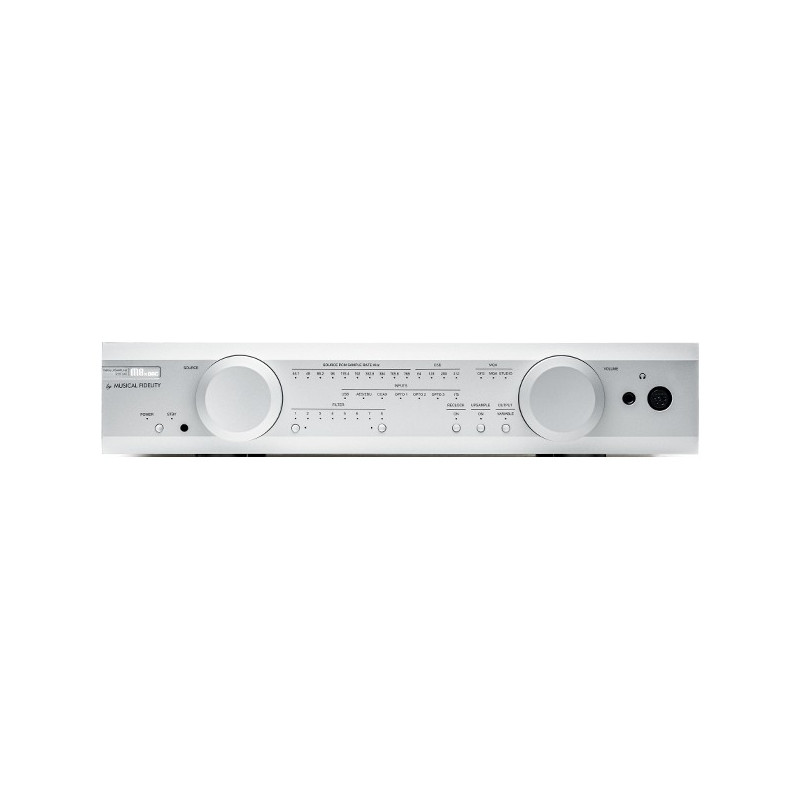 Musical Fidelity M8x DAC, vista frontal en plata
