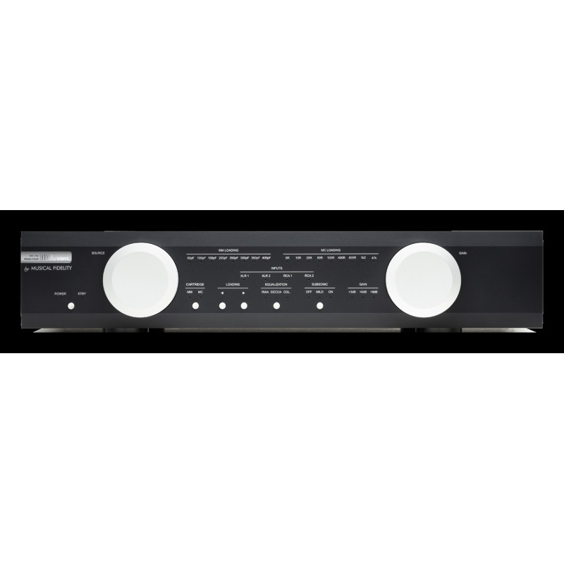 Musical Fidelity M8x Vinyl, vista frontal en negro
