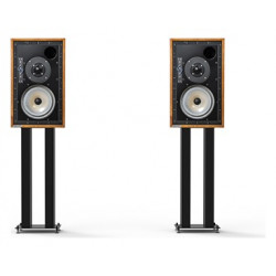 Musical Fidelity Monitor Stand 600, pareja de soportes con dos LS5/9, vista frontal