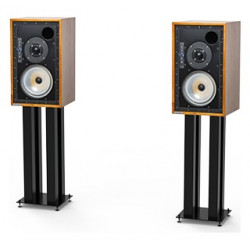Musical Fidelity Monitor Stand 600, pareja de soportes con dos LS5/9, en ángulo