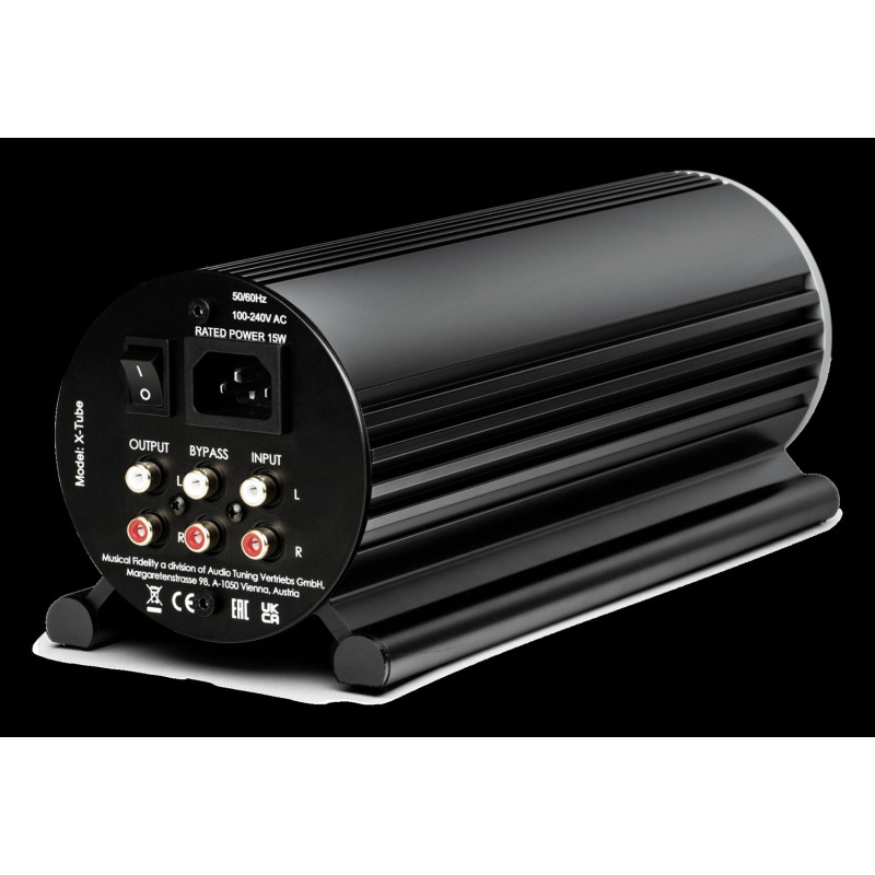 Musical Fidelity X-Tube, trasera con entrada, salida y paso directo RCA