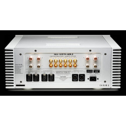Musical Fidelity Nu-Vista 600.2, conexiones traseras, plata