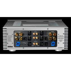 Musical Fidelity Nu-Vista PAS, conexiones traseras de la etapa, plata