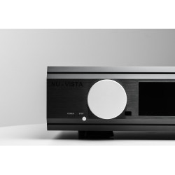 Musical Fidelity Nu-Vista Vinyl S, detalle del frontal, negro