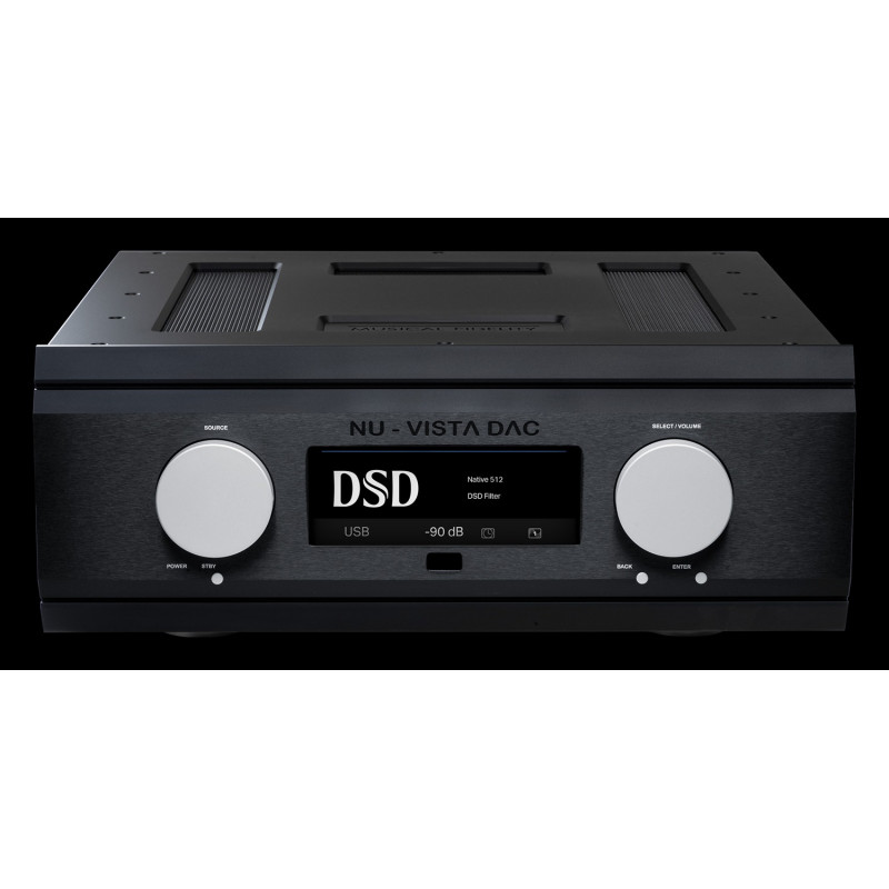 Musical Fidelity Nu-Vista DAC, frontal negro