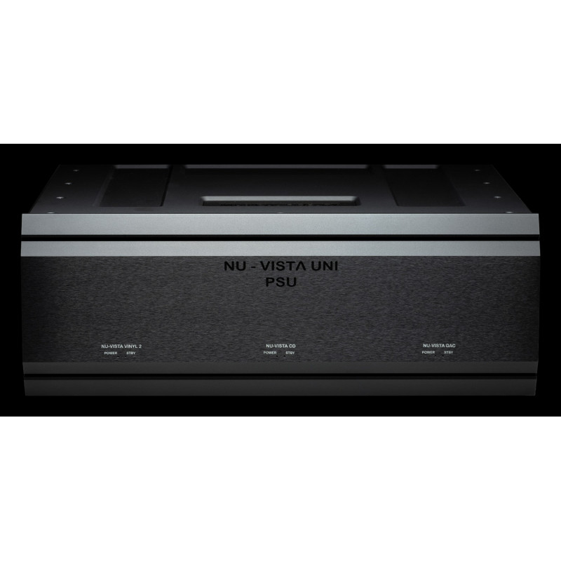Musical Fidelity Nu-Vista Uni PSU, frontal negro