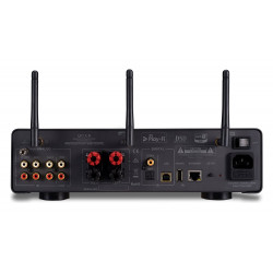 Quad Vena II Play, trasera con las conexiones y las antenas, gris