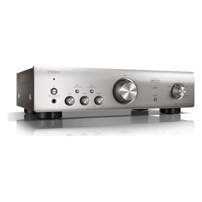 Denon PMA-600NE, vista en ángulo en plata