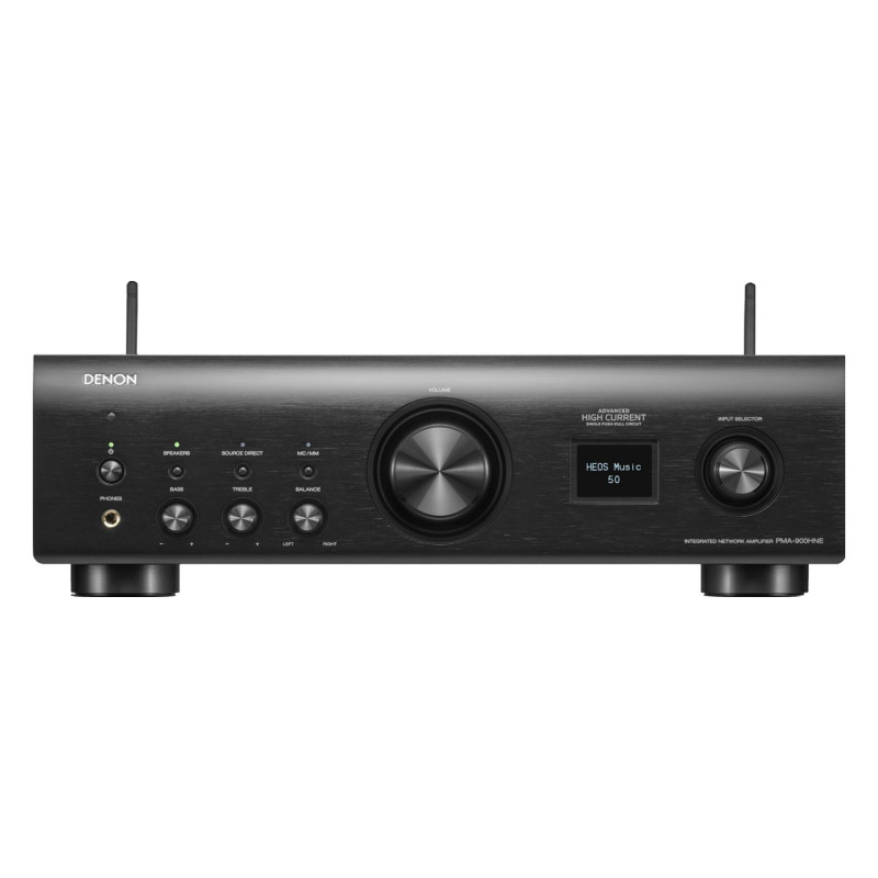 Denon PMA-900HNE, vista frontal en negro