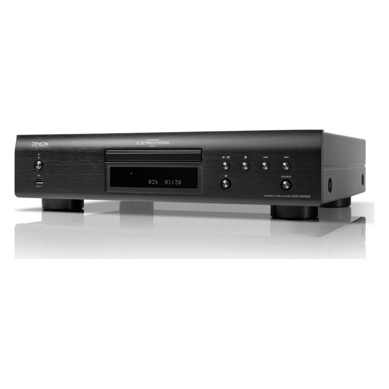 Denon DCD-900NE, vista en ángulo desde la izquierda en negro