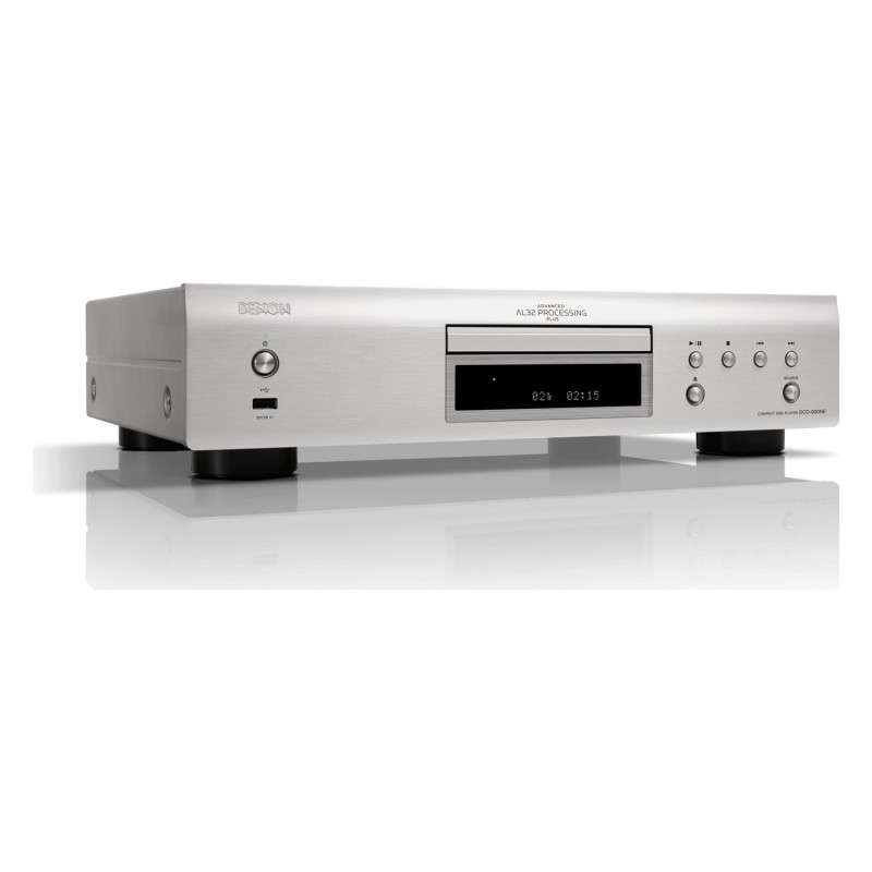 Denon DCD-900NE, vista en ángulo en plata