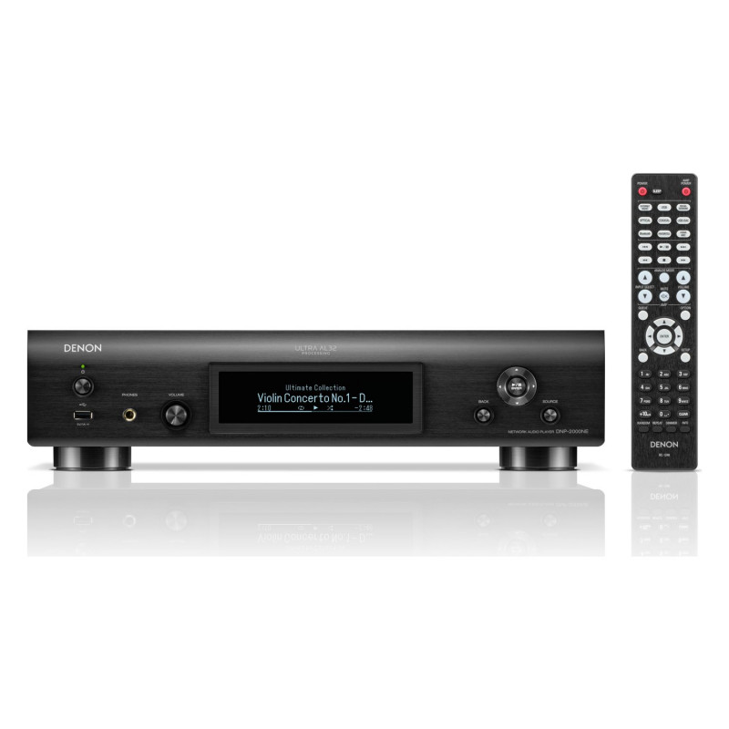Denon DNP-2000NE, vista frontal en negro